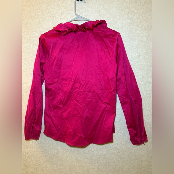 Elizabeth McKay Vintage Women's Hot Pink Long Sleeve Blouse Size 0 - Picture 10 of 13